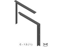 c(1.0)-12 3D concealed bracket drawing