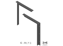 c(1.0)-9 3D concealed bracket drawing