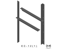 ec(1.0)-12 3D extended concealed bracket drawing