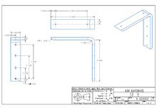 SF9-2D surface mounted flat bracket drawing
